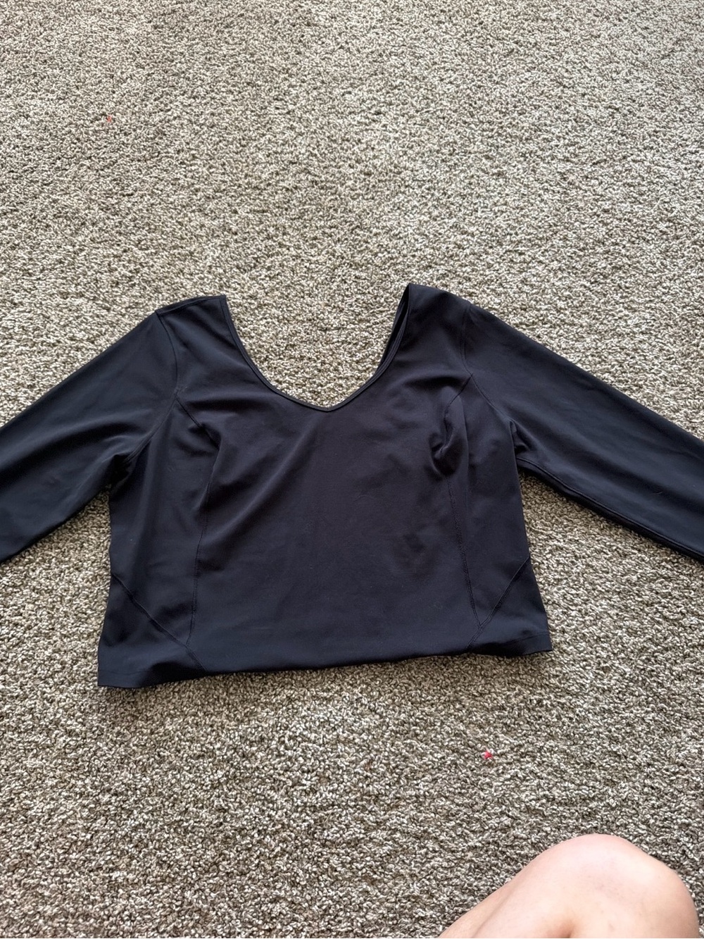 lululemon athletica Black Long Sleeve Scoop-Neck Top